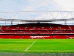 Pitchside at the Emirates Stadium